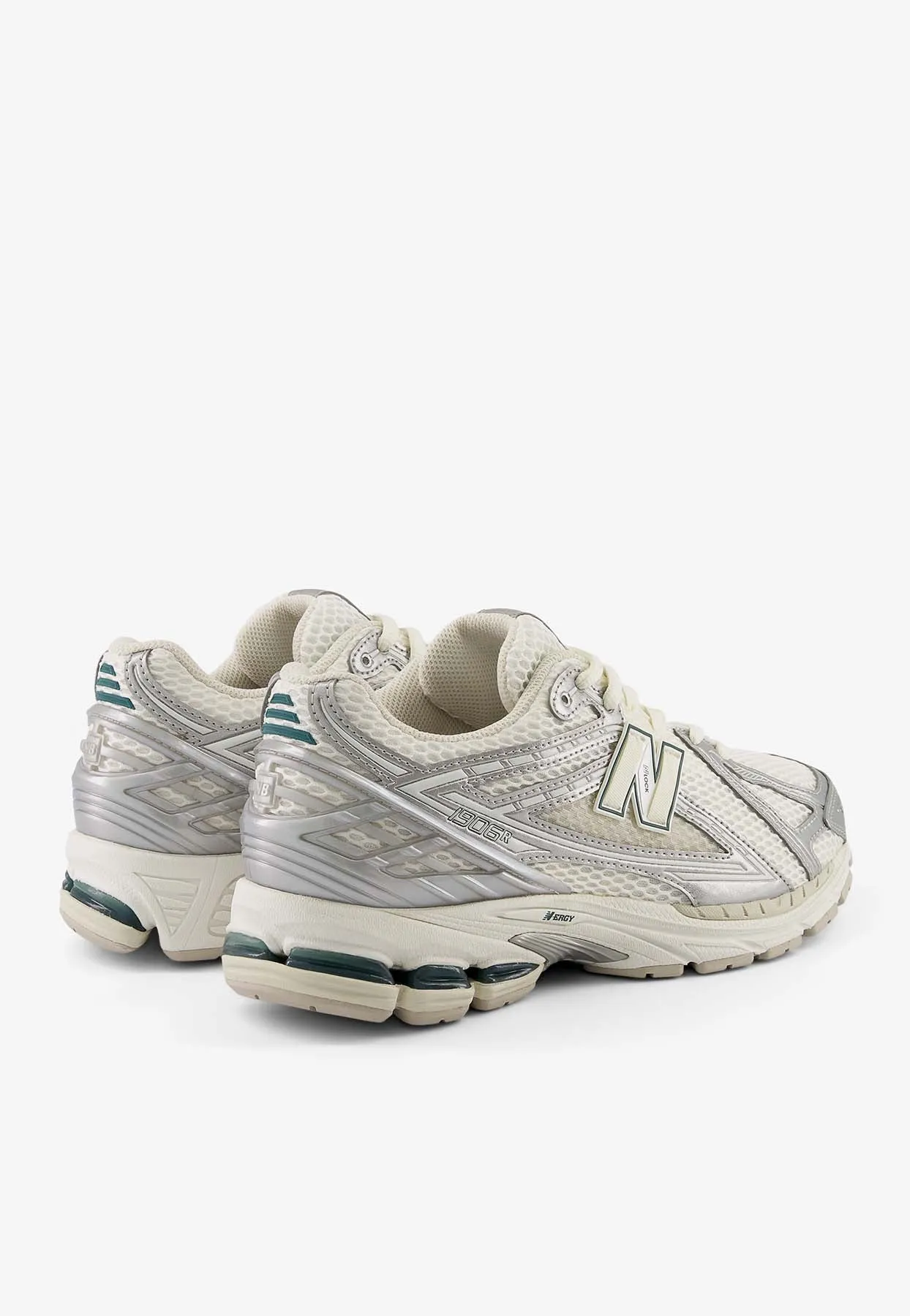 1906R Low-Top Sneakers in Silver Metallic/Sea Salt
