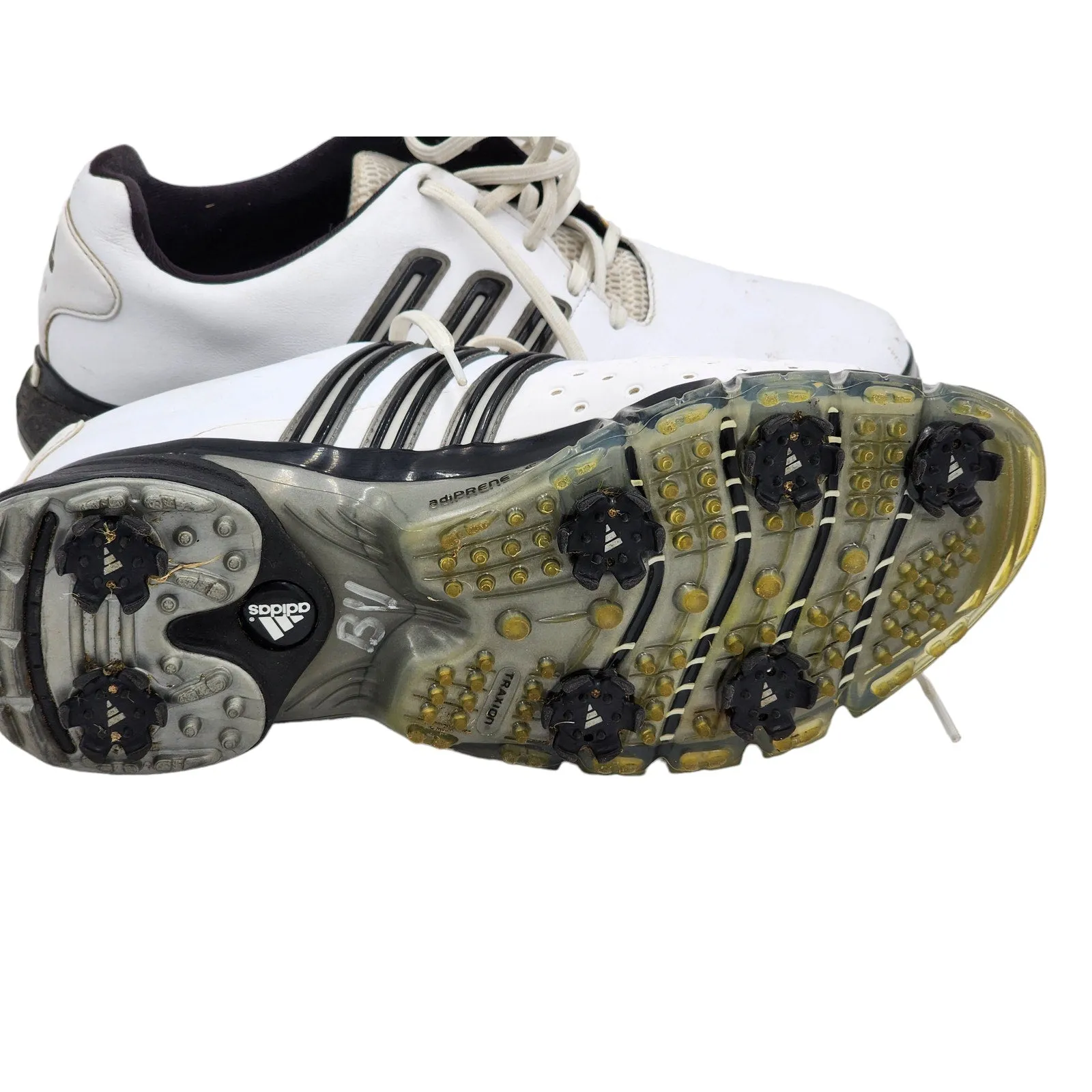 Adidas Shoes adiPRENE Traxion Golf Shoes Mens 8 White Black Spikeless Gripzone