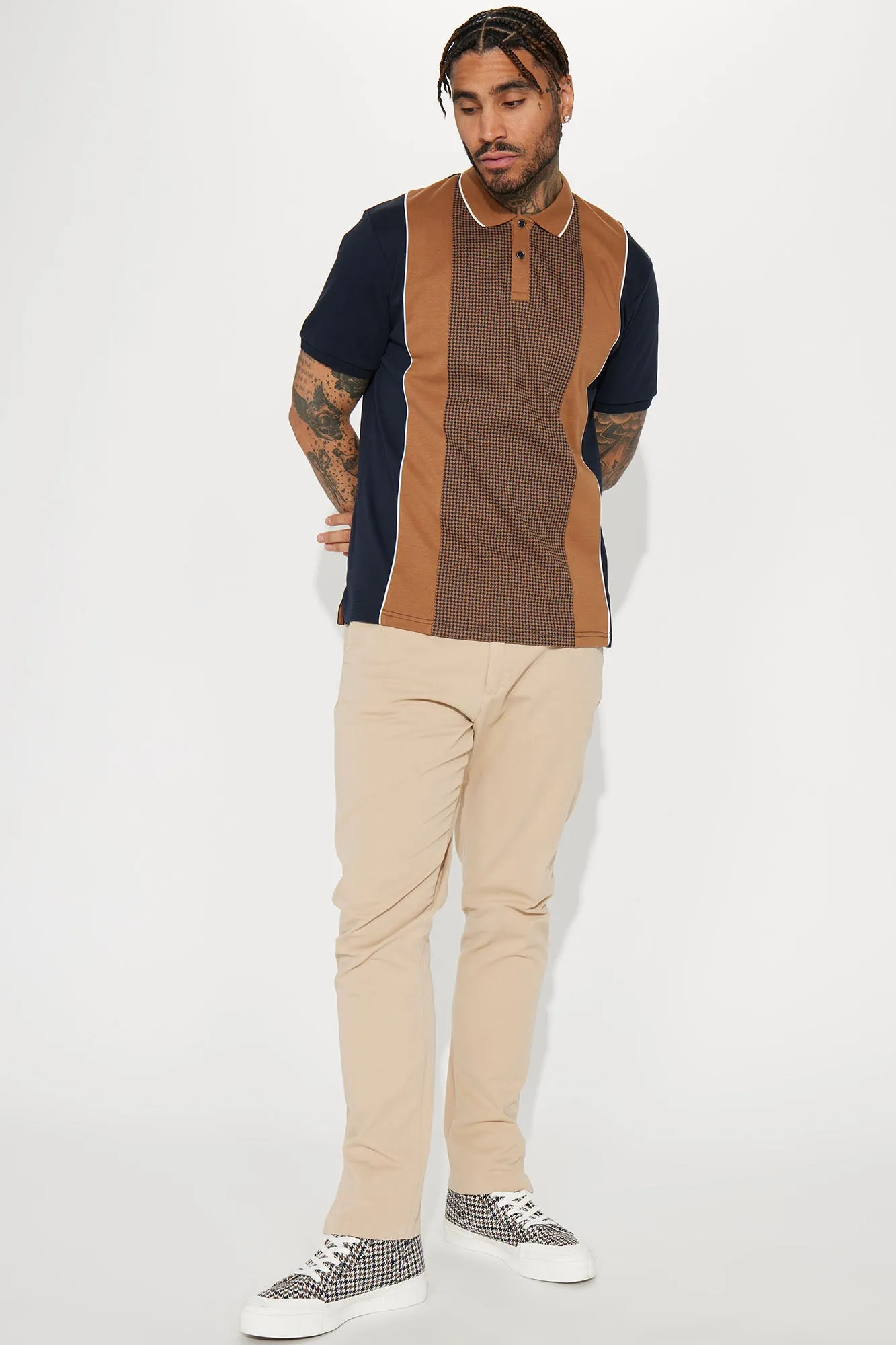 Alley Cat Short Sleeve Polo - Multi Color