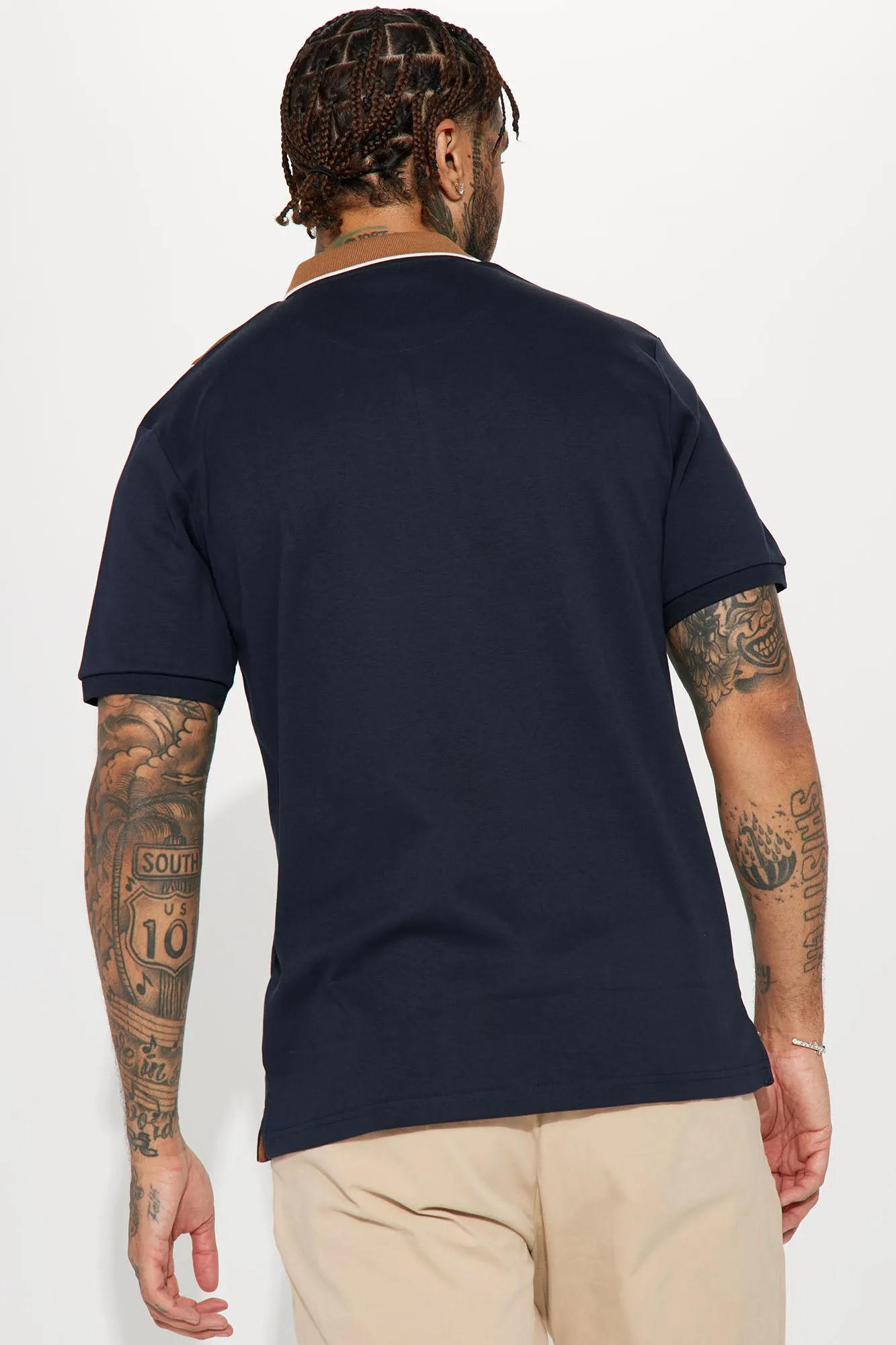 Alley Cat Short Sleeve Polo - Multi Color