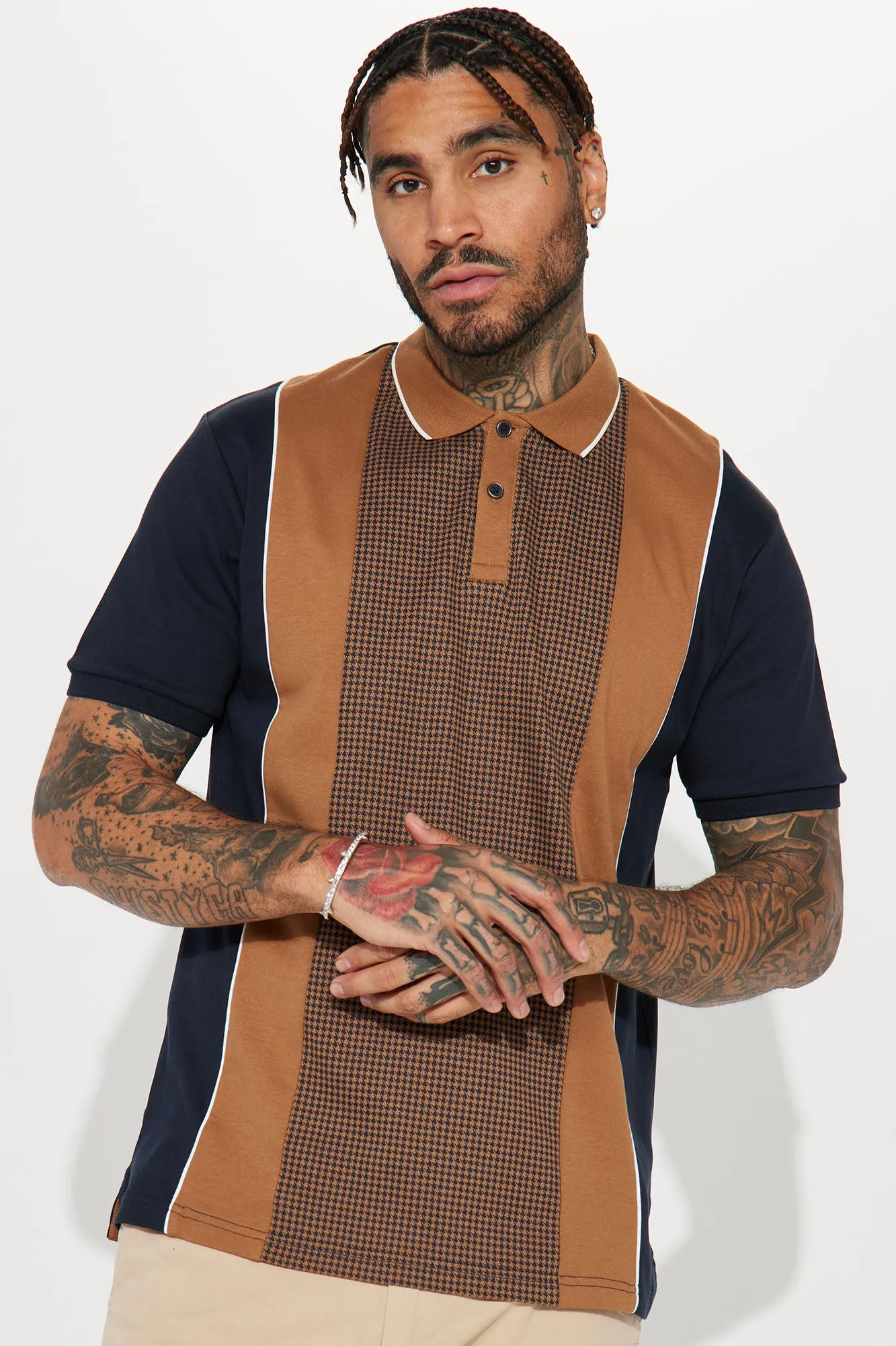 Alley Cat Short Sleeve Polo - Multi Color