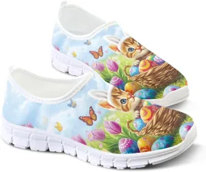 Art Painted Travel Shoes for Women Slip On Flat Casual Mesh Loafers Lightweight Comfort Fashion Sneaker for Ladies Festival Series US Size 5.5-11.5