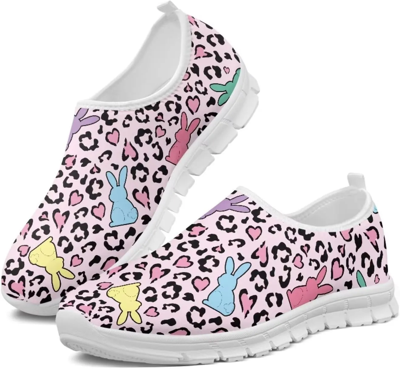 Art Painted Travel Shoes for Women Slip On Flat Casual Mesh Loafers Lightweight Comfort Fashion Sneaker for Ladies Festival Series US Size 5.5-11.5