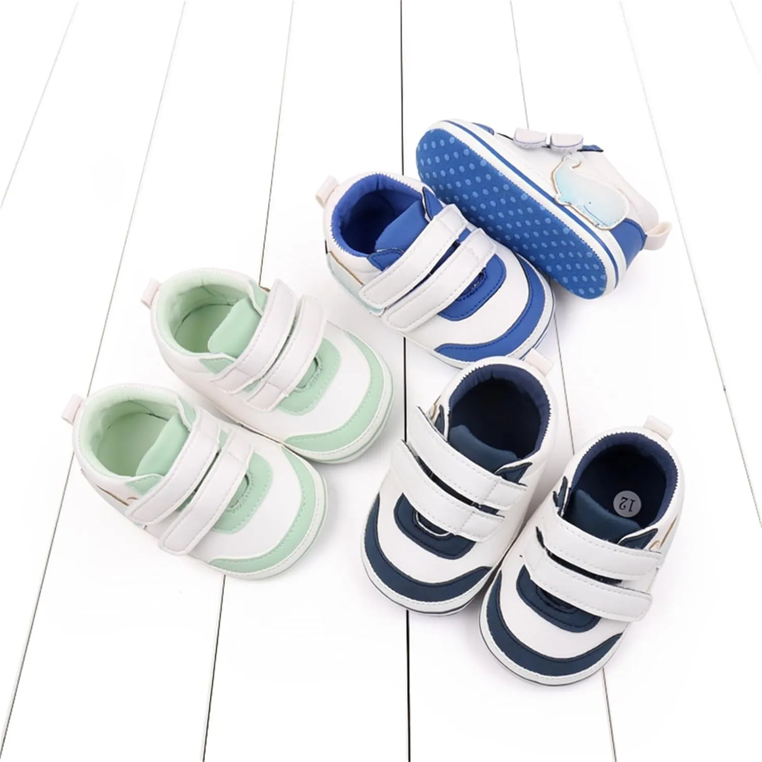 Baby Boys Girls First Walking Shoes Infant Non-Slip PU Leather Sneakers Toddler Newborn High Top Loafers Flat Shoes