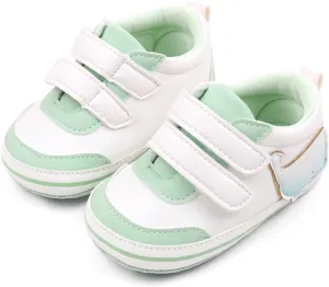 Baby Boys Girls First Walking Shoes Infant Non-Slip PU Leather Sneakers Toddler Newborn High Top Loafers Flat Shoes