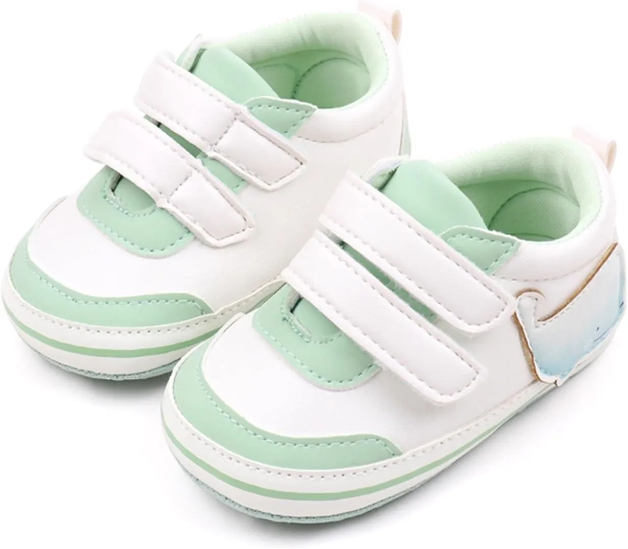 Baby Boys Girls First Walking Shoes Infant Non-Slip PU Leather Sneakers Toddler Newborn High Top Loafers Flat Shoes