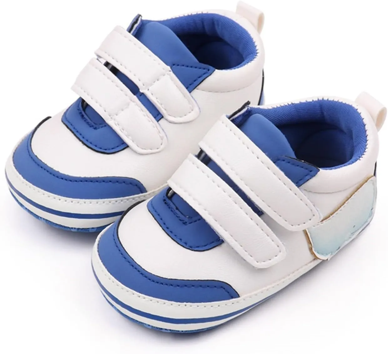 Baby Boys Girls First Walking Shoes Infant Non-Slip PU Leather Sneakers Toddler Newborn High Top Loafers Flat Shoes