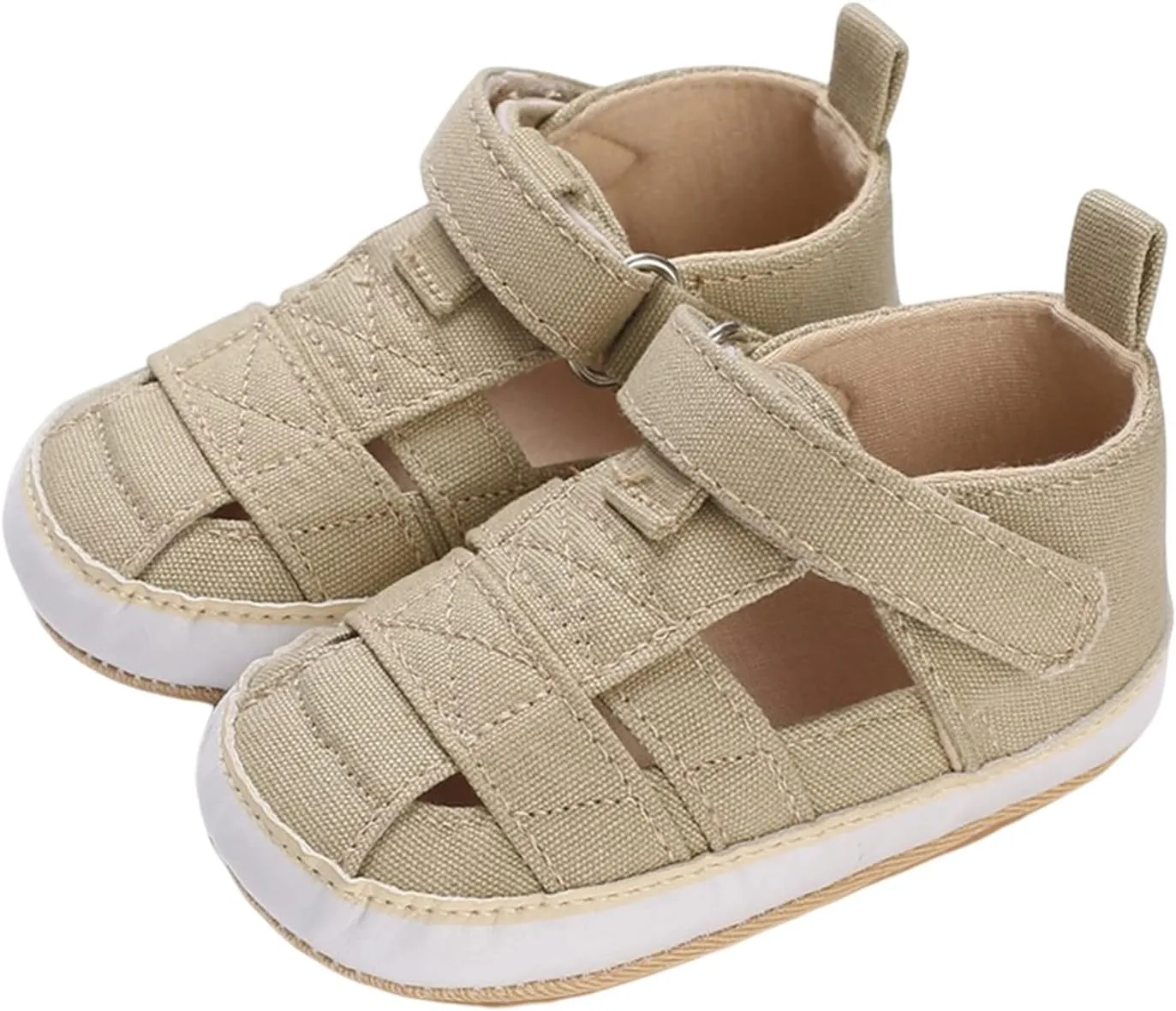 Baby Canvas Sandals Infant Squeaky Shoes Newborn Non-Slip Rubber Sole Sandals For Baby Boys First Walkers Shoes