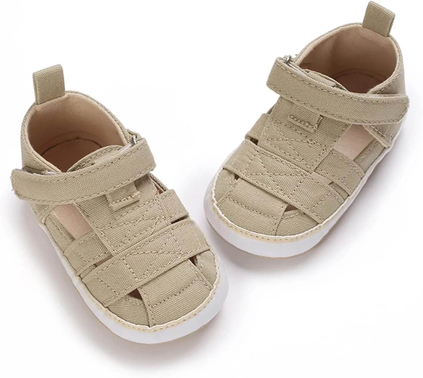 Baby Canvas Sandals Infant Squeaky Shoes Newborn Non-Slip Rubber Sole Sandals For Baby Boys First Walkers Shoes