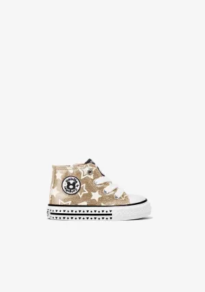 Baby's Light Gold Glows in the Dark Hi-Top Sneakers