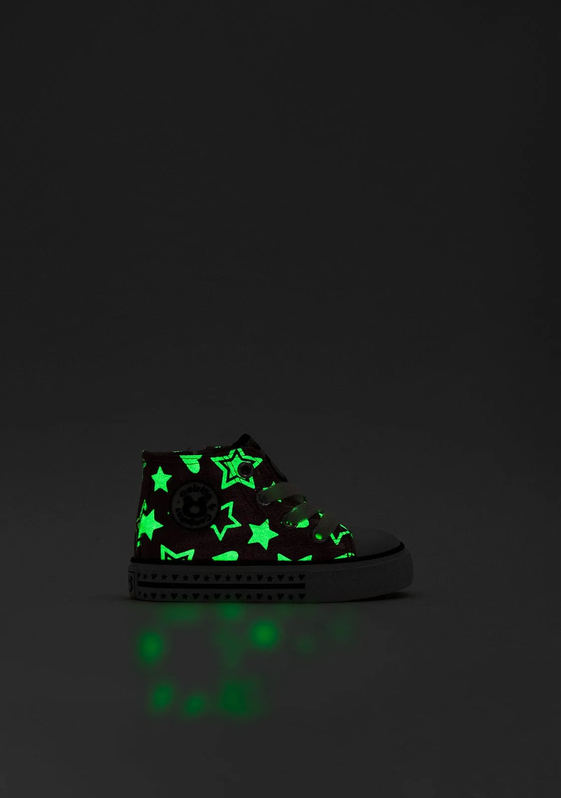 Baby's Light Gold Glows in the Dark Hi-Top Sneakers