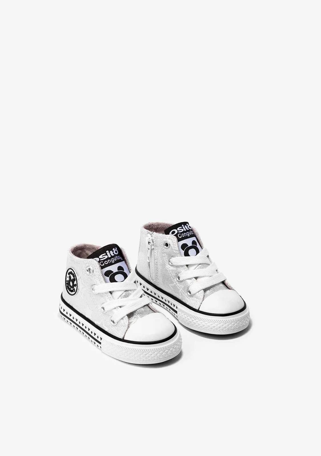 Baby's Silver Glows in the Dark High-Top Sneakers