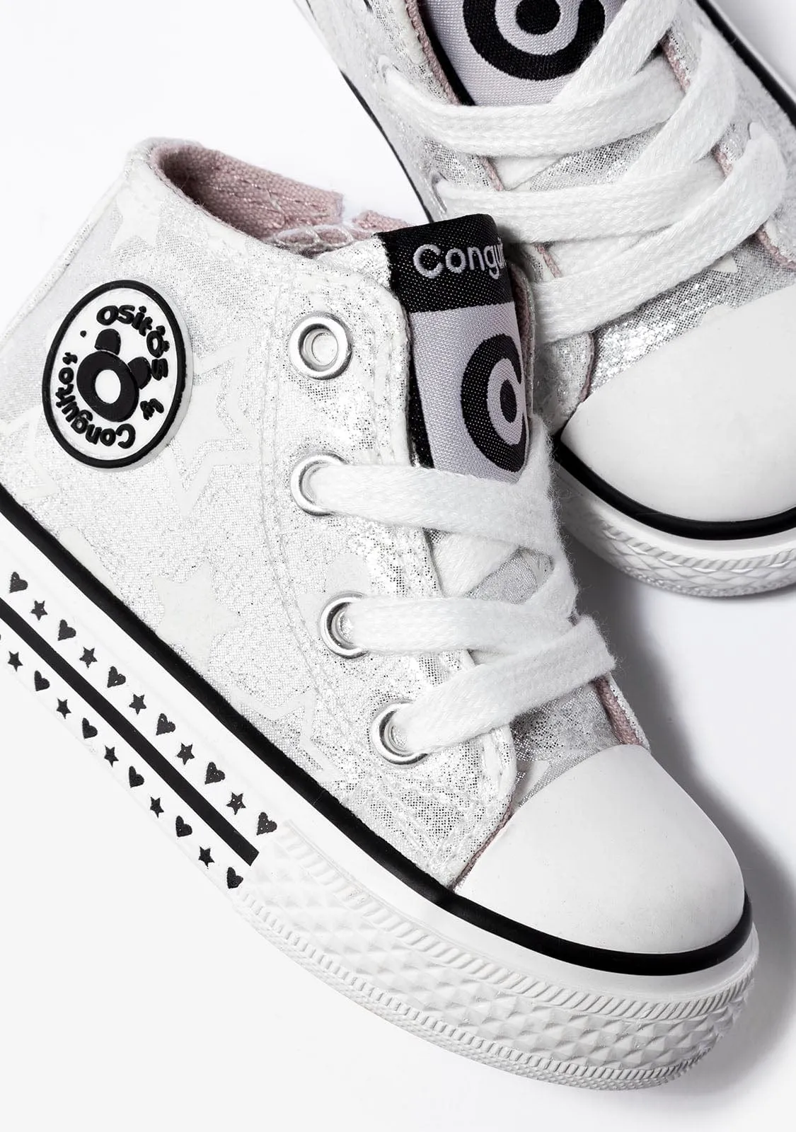 Baby's Silver Glows in the Dark High-Top Sneakers