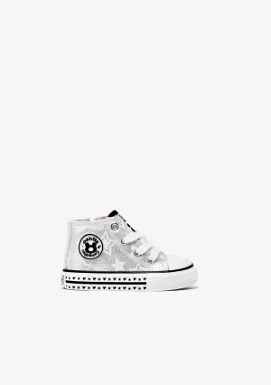 Baby's Silver Glows in the Dark High-Top Sneakers
