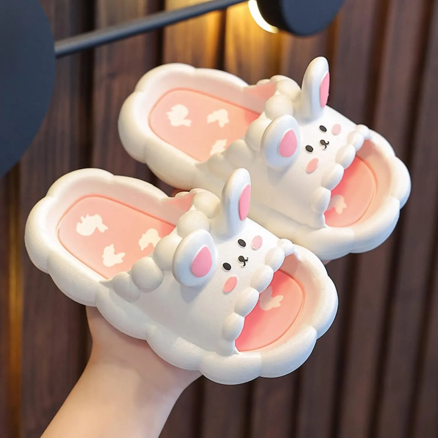 Boys Girls Cartoon Cloud Slippers Toddlers Cute Open Toe Shower Sandals Anti Slip Home Bathing Beach Pool Shoes