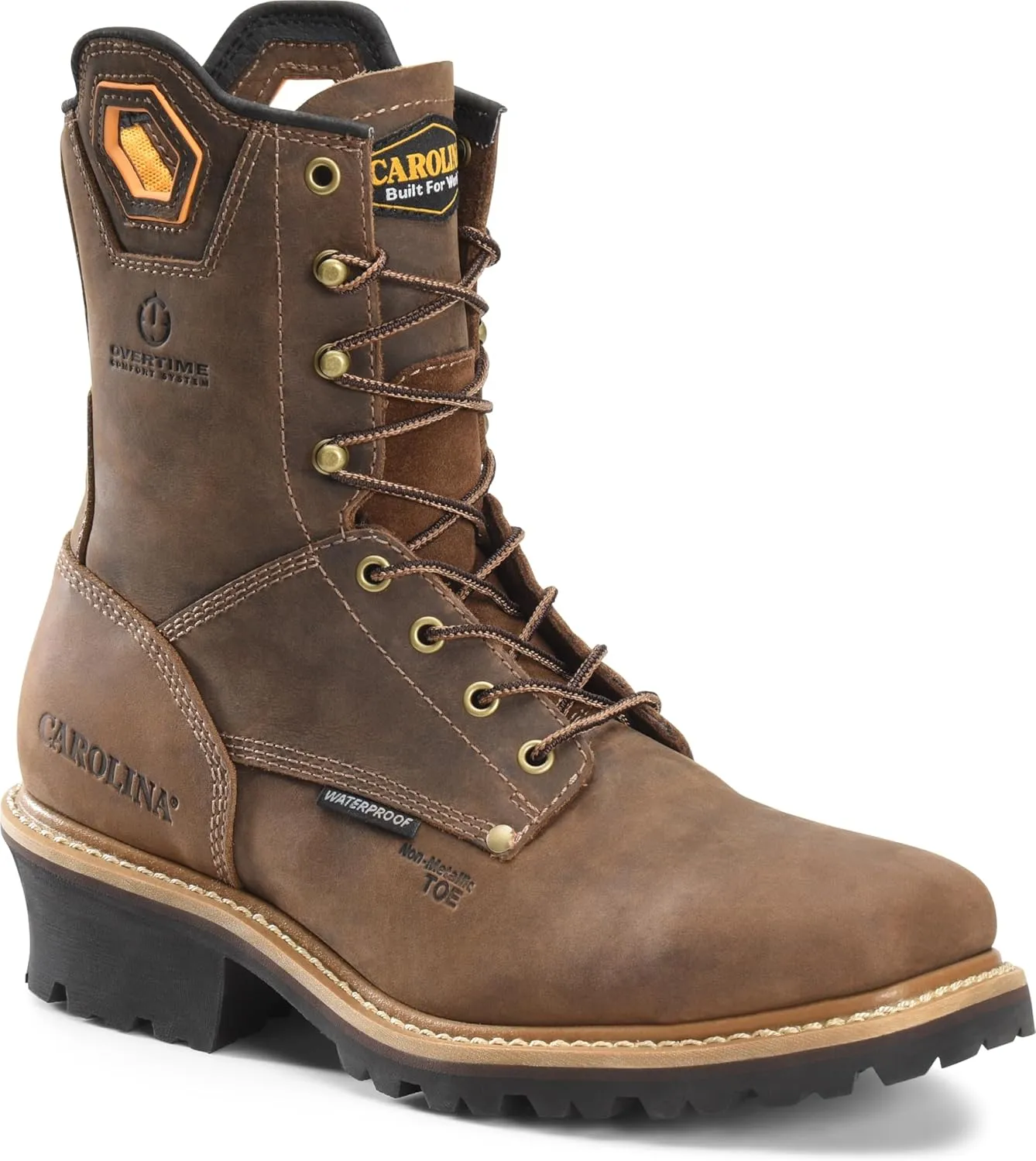 Carolina Coppice Composite Square Toe Waterproof Logger Boots for Men - Comfort Footbed, Oil- & Slip-Resistant Rubber Outsole, EH-Rated
