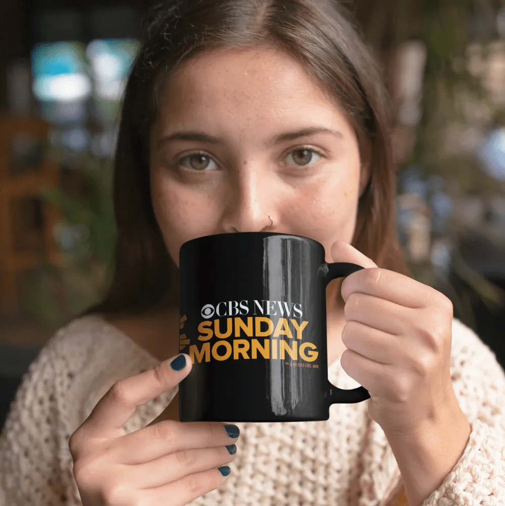 CBS News Sunday Morning 11 oz Black Mug