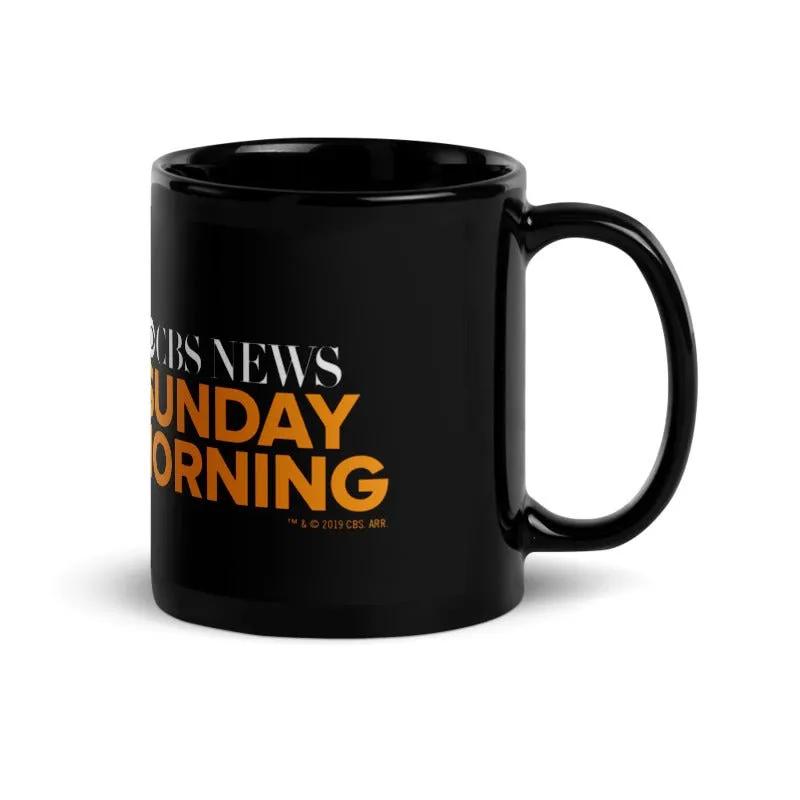 CBS News Sunday Morning 11 oz Black Mug