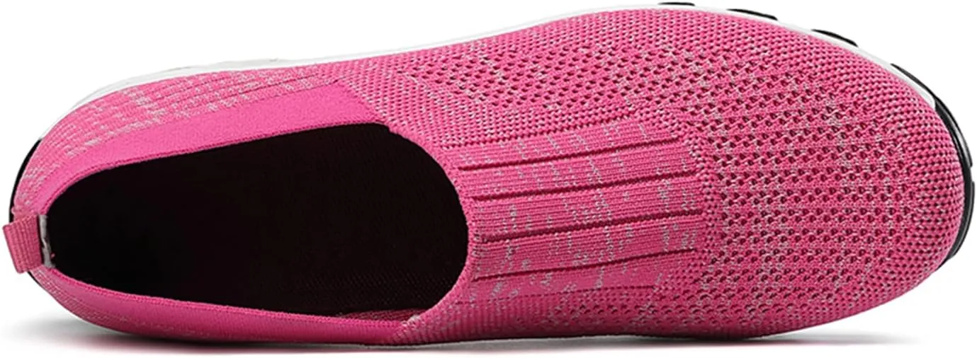ChicWind Women's Mesh Walking Shoes Sock Sneakers Slip on Platform Air Cushion Dance Shoes