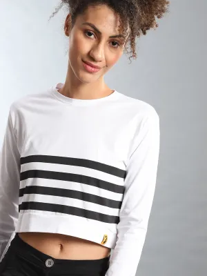 Contrast Horizontal Striped Top
