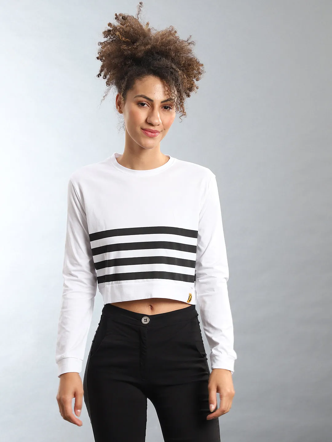 Contrast Horizontal Striped Top