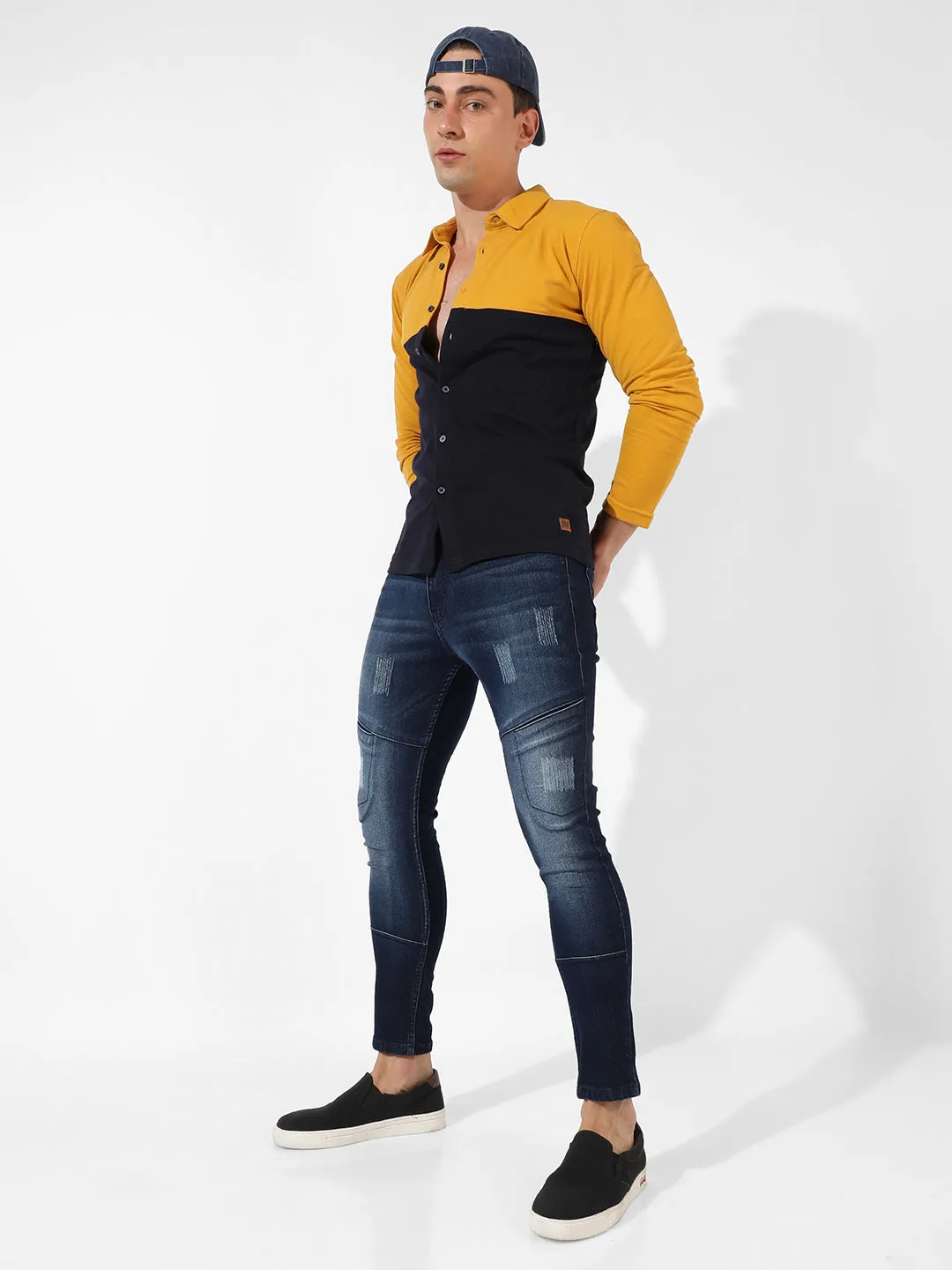 Contrast Panel Shirt