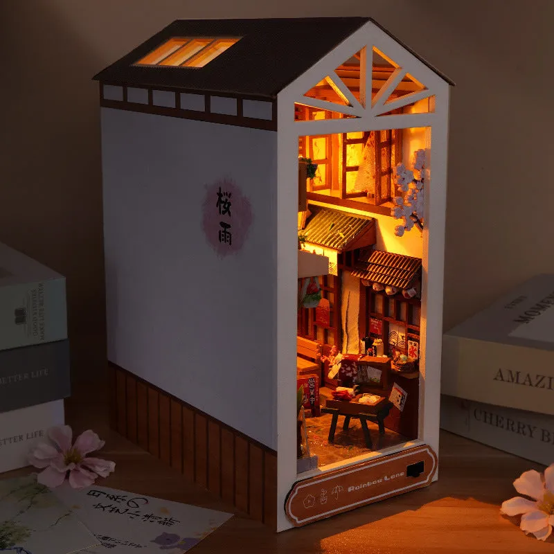 Cottage After Rain Alley Assembled Three-dimensional Book Stand Model Ornaments