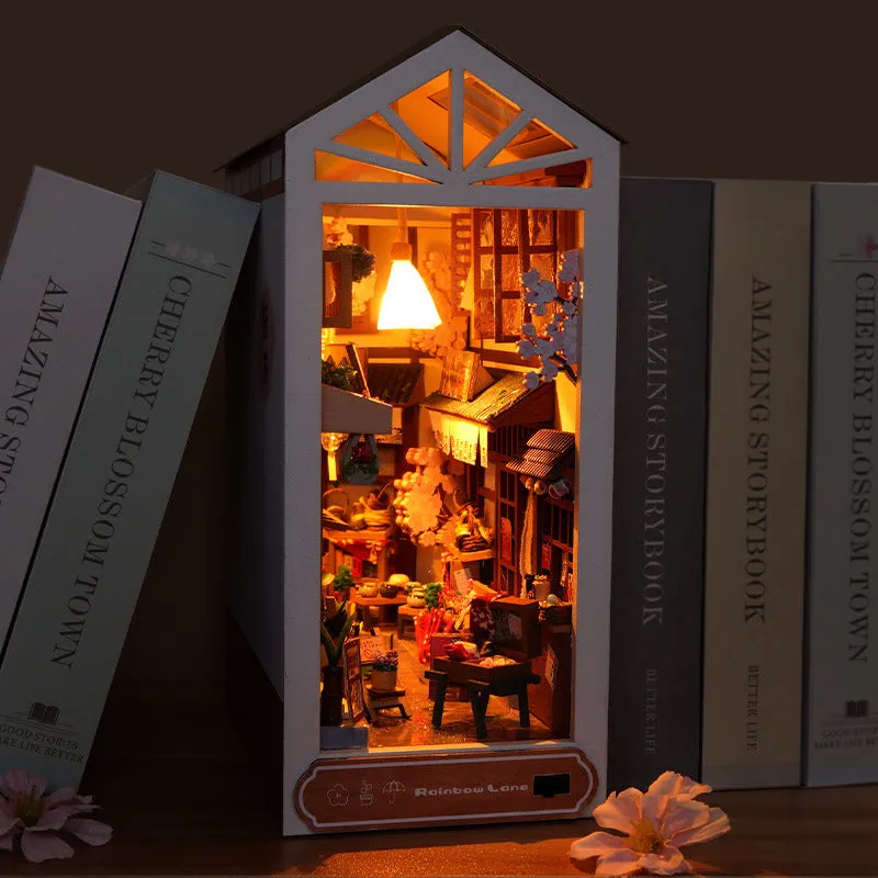 Cottage After Rain Alley Assembled Three-dimensional Book Stand Model Ornaments
