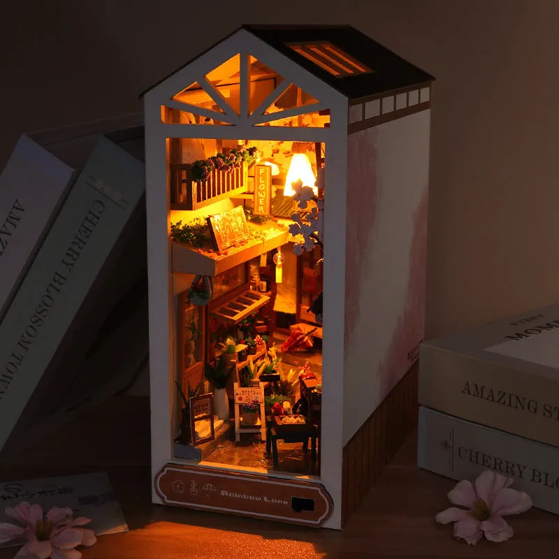 Cottage After Rain Alley Assembled Three-dimensional Book Stand Model Ornaments