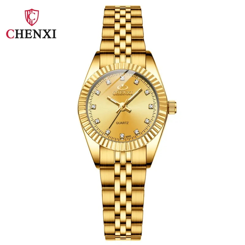 Dawn Men's Ladies Watch Waterproof Business Watch Watch Explosive Watch Women's Men's Gold Couple Watch