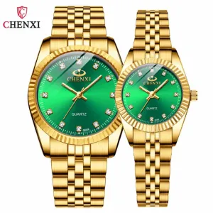 Dawn Men's Ladies Watch Waterproof Business Watch Watch Explosive Watch Women's Men's Gold Couple Watch
