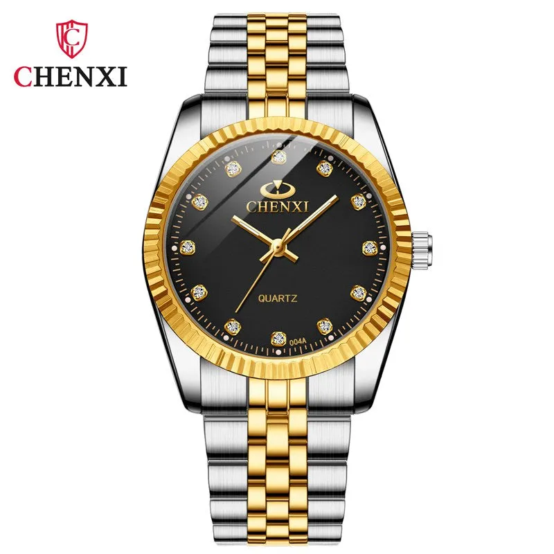 Dawn Men's Ladies Watch Waterproof Business Watch Watch Explosive Watch Women's Men's Gold Couple Watch