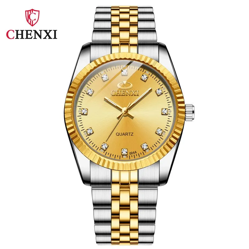Dawn Men's Ladies Watch Waterproof Business Watch Watch Explosive Watch Women's Men's Gold Couple Watch