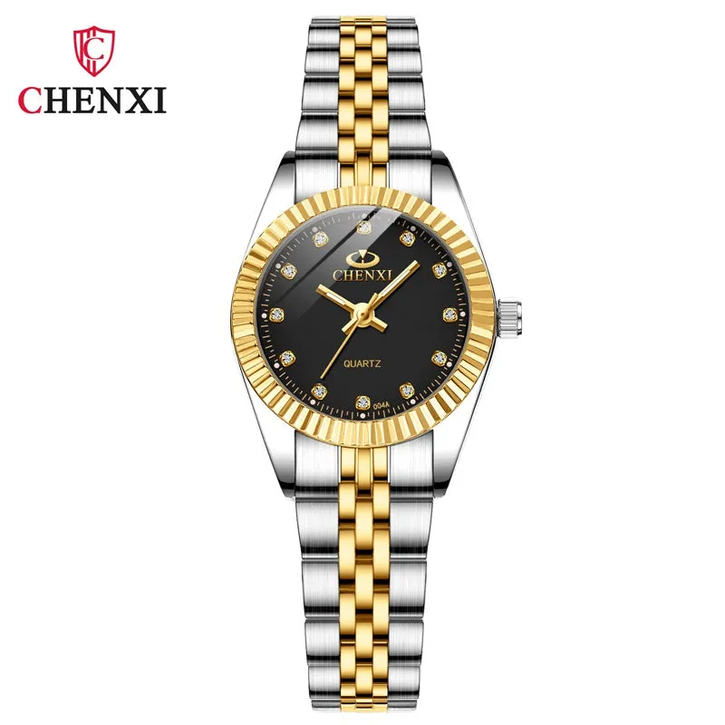 Dawn Men's Ladies Watch Waterproof Business Watch Watch Explosive Watch Women's Men's Gold Couple Watch