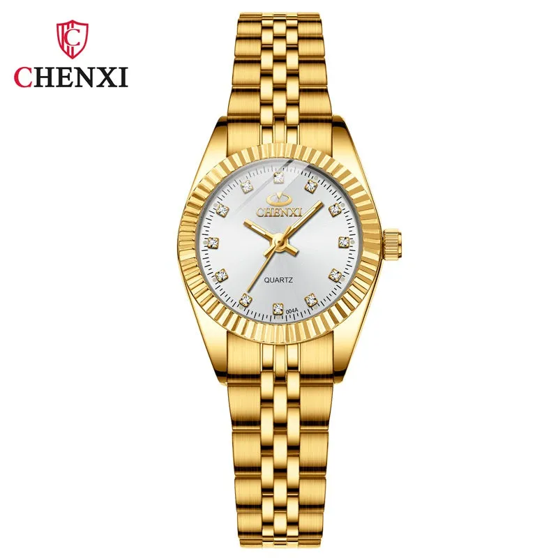 Dawn Men's Ladies Watch Waterproof Business Watch Watch Explosive Watch Women's Men's Gold Couple Watch