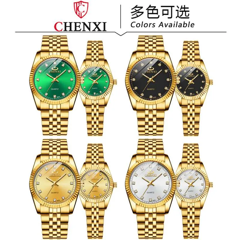 Dawn Men's Ladies Watch Waterproof Business Watch Watch Explosive Watch Women's Men's Gold Couple Watch