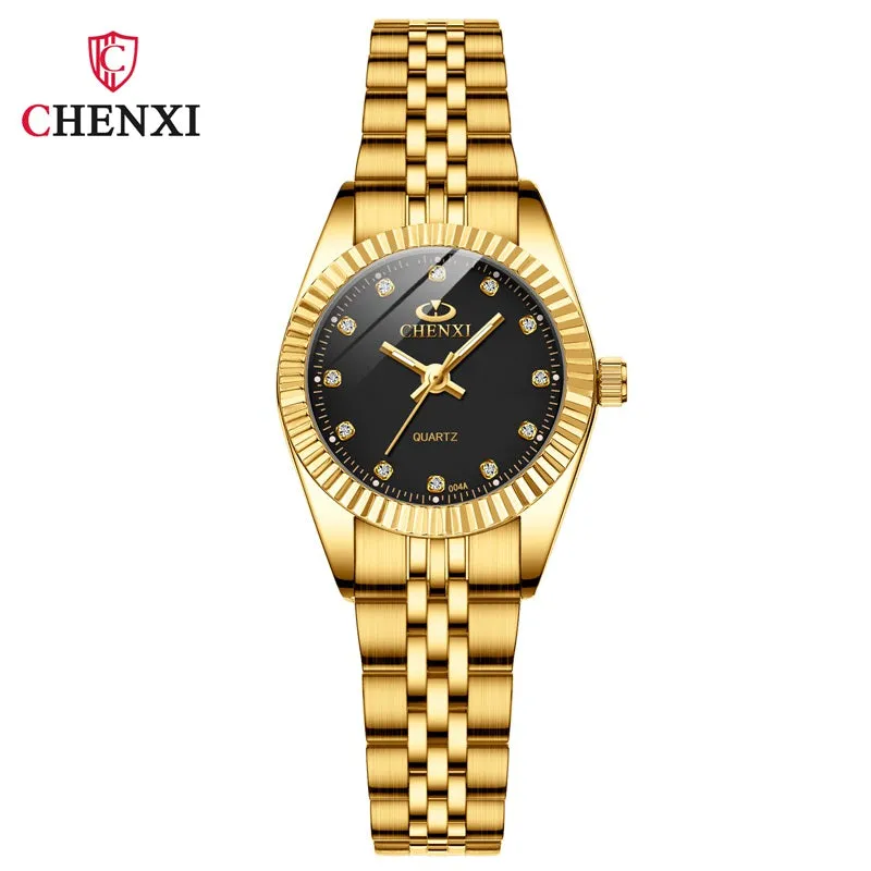 Dawn Men's Ladies Watch Waterproof Business Watch Watch Explosive Watch Women's Men's Gold Couple Watch