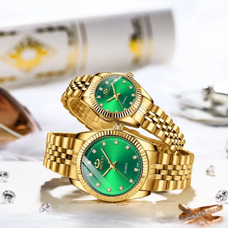 Dawn Men's Ladies Watch Waterproof Business Watch Watch Explosive Watch Women's Men's Gold Couple Watch
