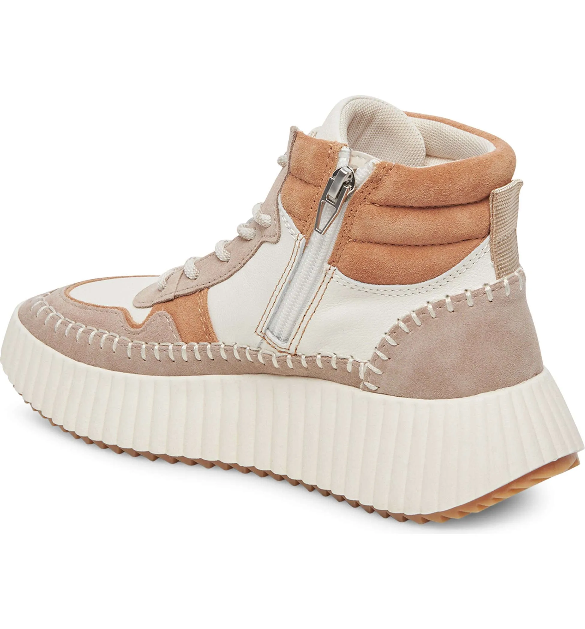 Dolce Vita Daley High Top Sneaker in Taupe Multi Suede