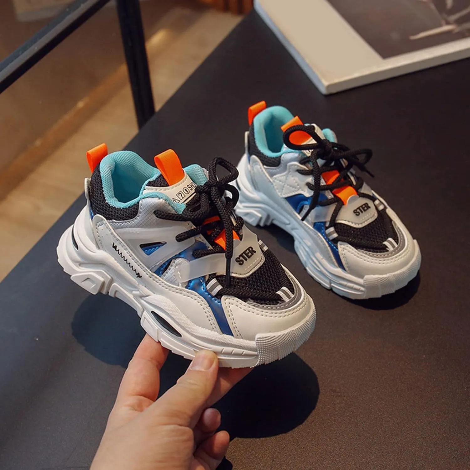 Fashion Spring and Summer Children Sports Shoes Boys and Girls Round Toe Thick Soles Lightweight Mesh Size 3 Girls Shoes