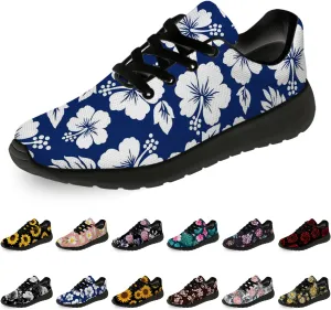 Flower Shoes for Women Men Running Shoes Womens Mens Comfortable Walking Tennis Sneakers Floral Shoes Gifts