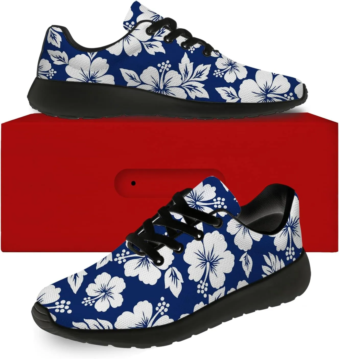 Flower Shoes for Women Men Running Shoes Womens Mens Comfortable Walking Tennis Sneakers Floral Shoes Gifts