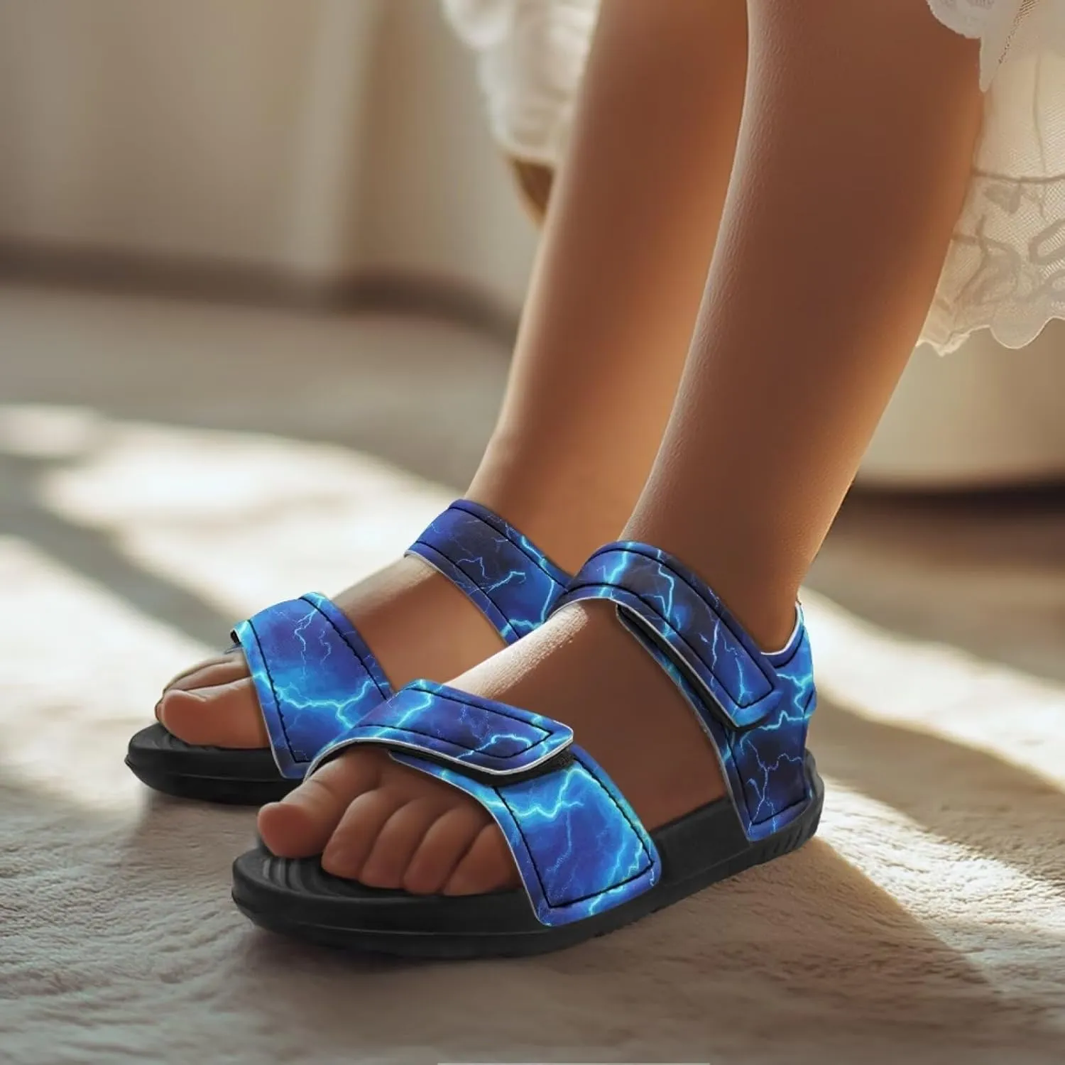 Forchrinse Boys Sandals Summer Cool Print Sport Sandals Outdoor Open-Toe Shoes for Toddler/Little Kid/Big Kid