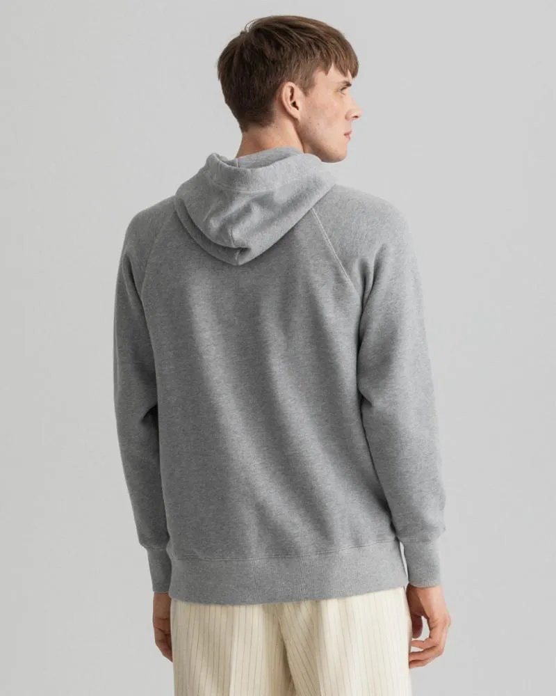 Gant Apparel Mens COLLEGIATE SWEAT HOODIE 93/GREY MELANGE