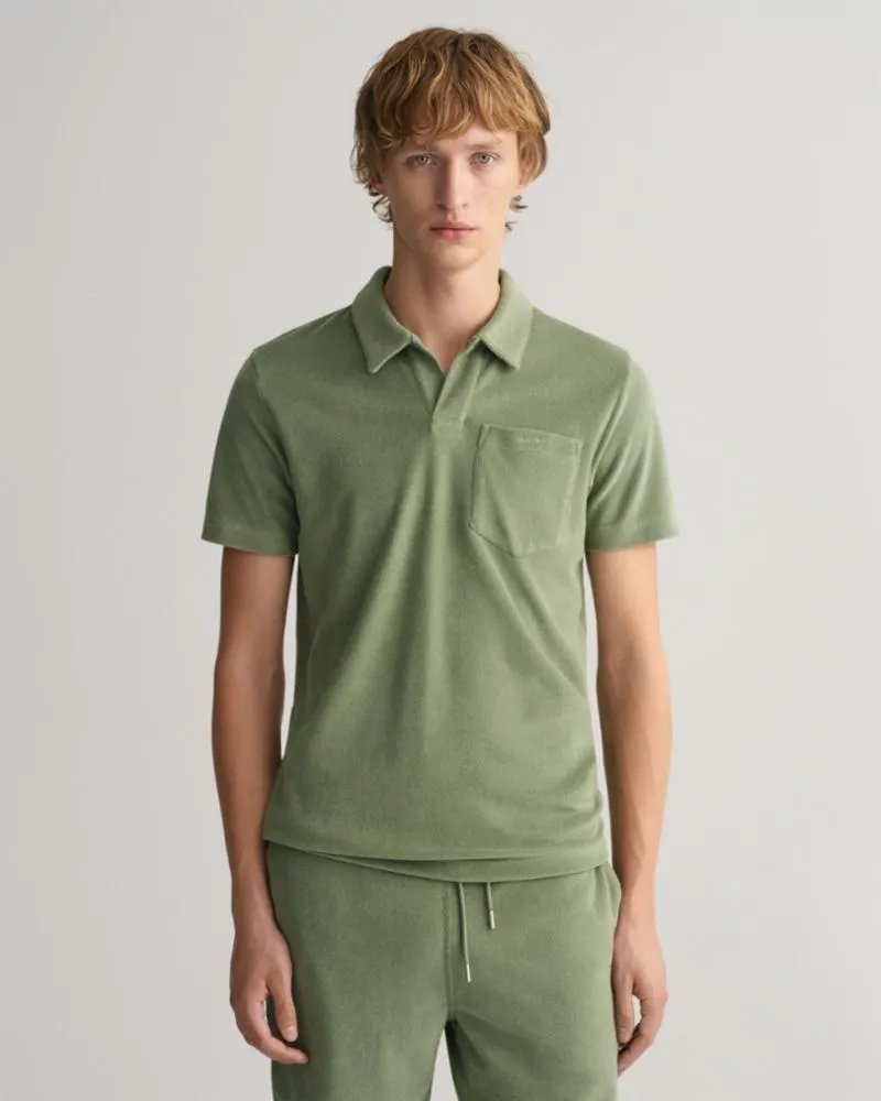 Gant Apparel Mens TERRY SS PIQUE 362/KALAMATA GREEN