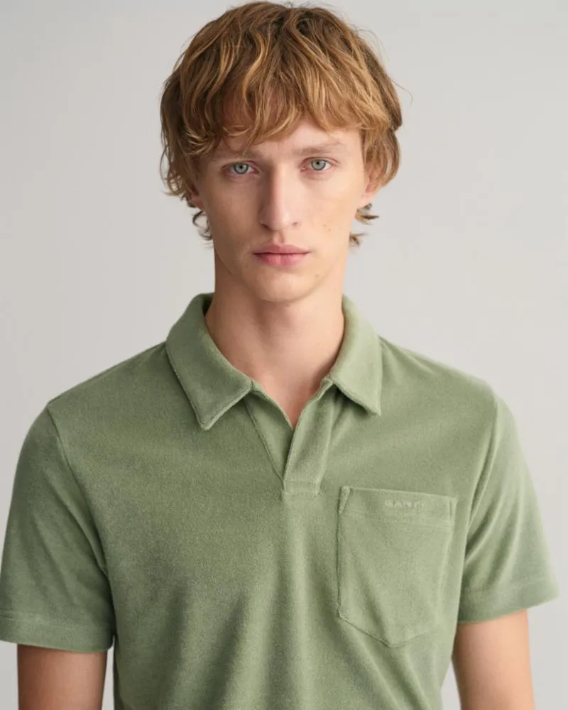 Gant Apparel Mens TERRY SS PIQUE 362/KALAMATA GREEN