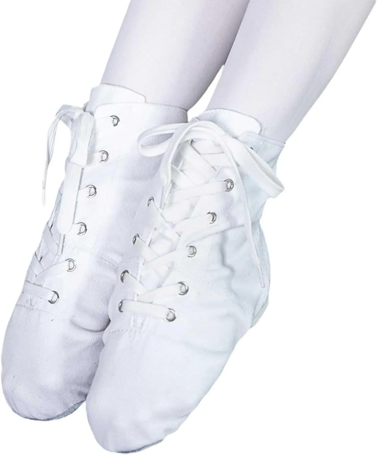 Girl Sneakers Unisex Kids Canvas Dance Shoes Jazz Shoes for Teens Girls Dance Boots Split Sole Ballroom Dancing Flat