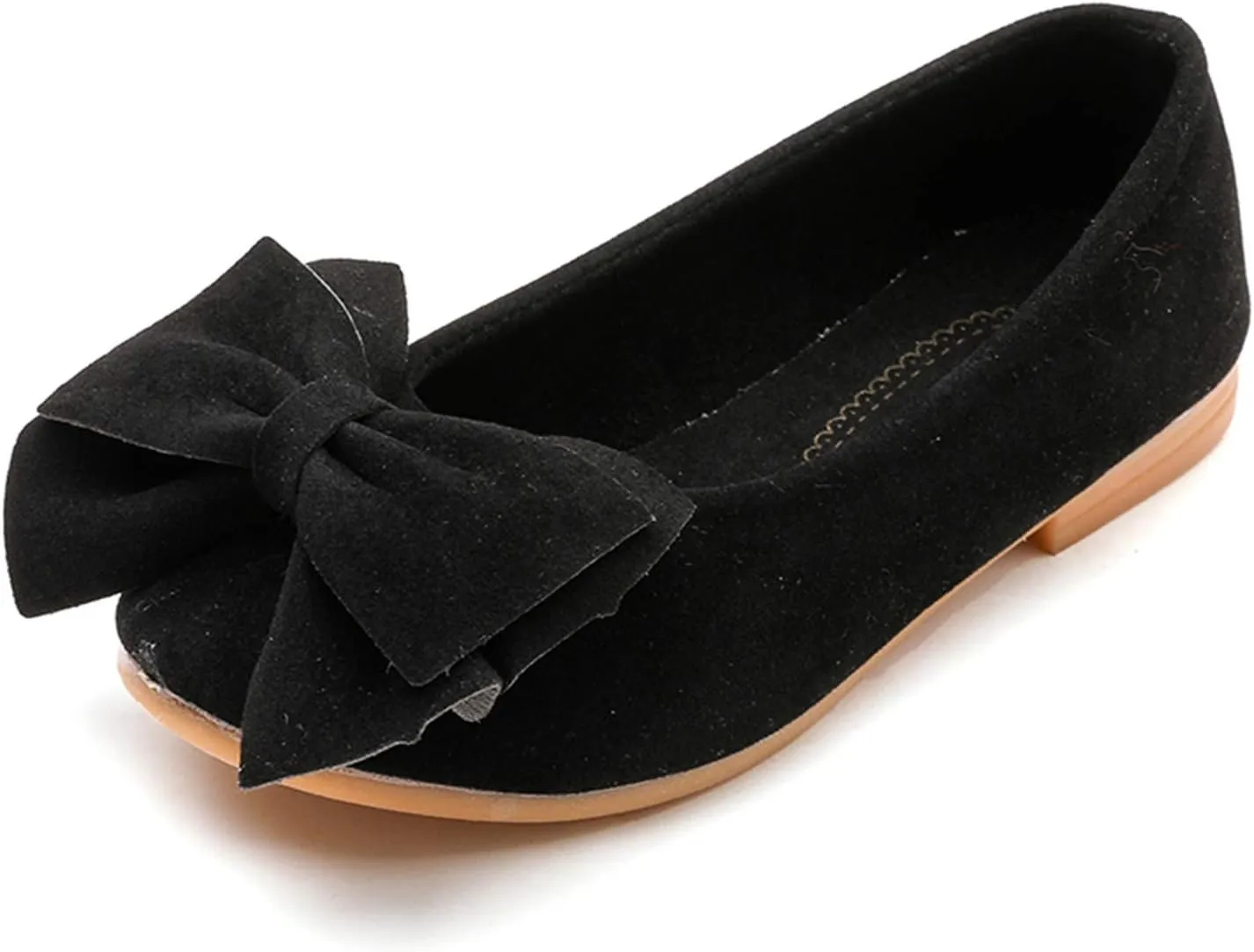 Girls Bowknot Mary Jane Ballerina Flat Shoes Toddler/Little Kid Princess Dress Shoes Kids Slip On Soft Shoes