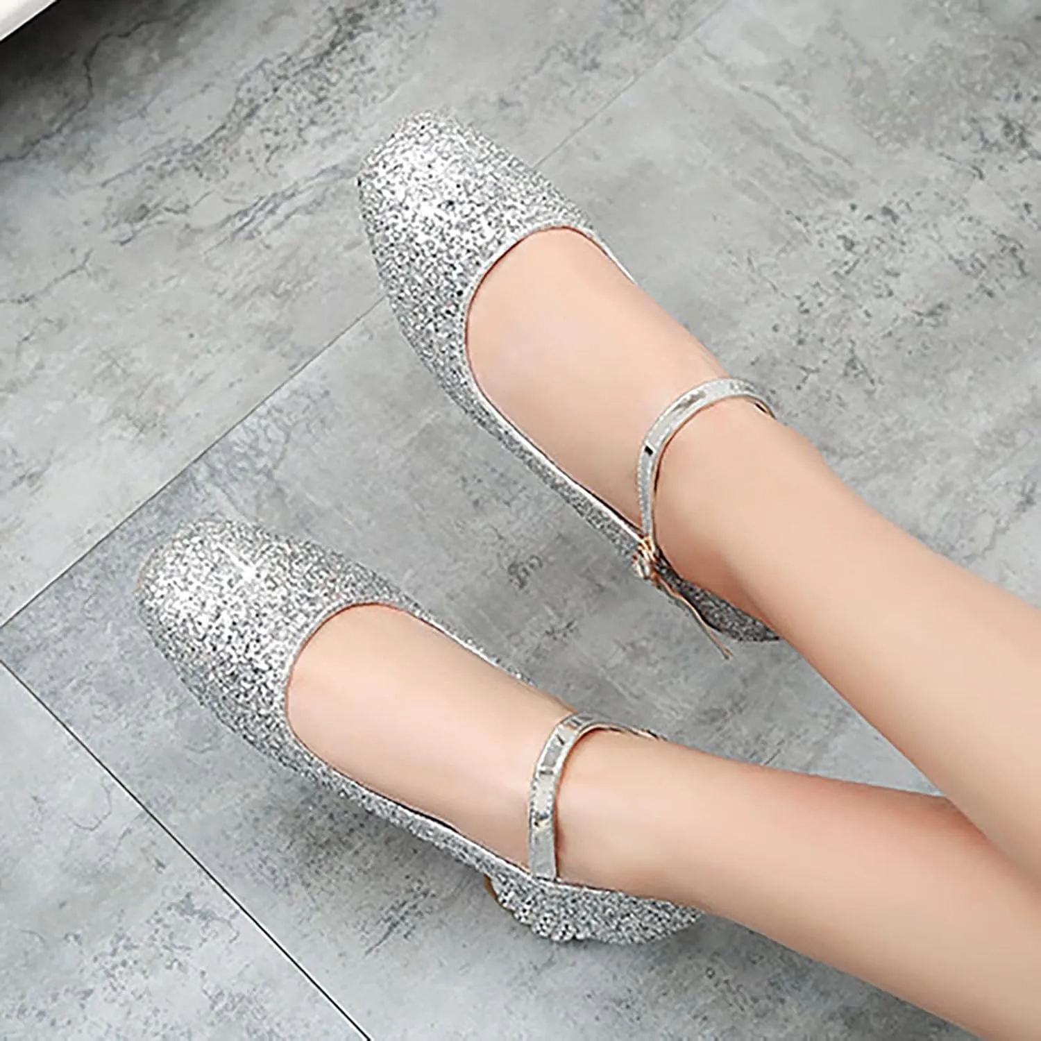 Girls Mary Jane Glitter Princess Sandals Toddler Kids High Heel Dress Sparkl Mary Jane Shoes Wedding Party Prom