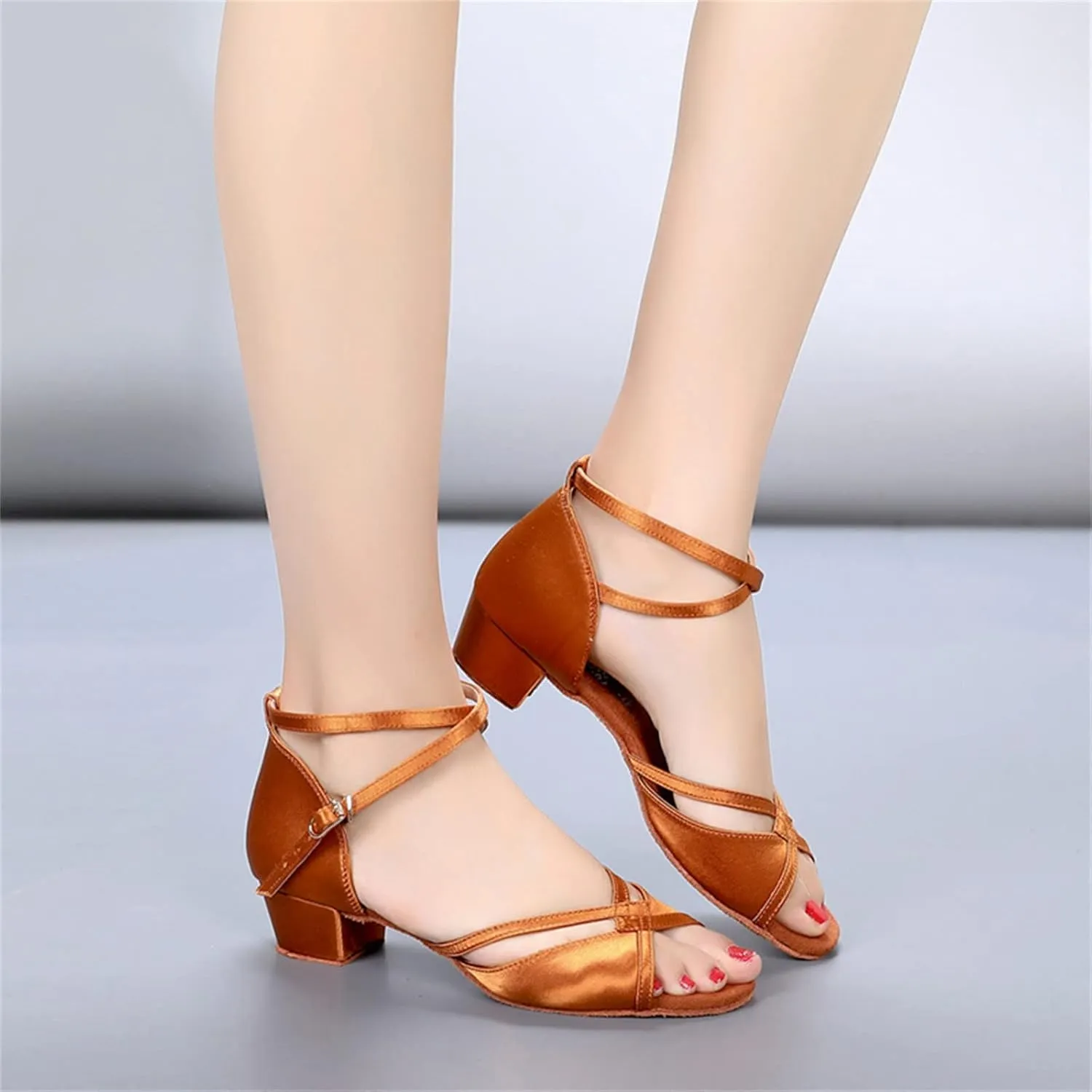 Glitter Children Girl's Ballroom Latin Tango Dance Shoes Heeled Shoes Ballroom Shoes Dancing Shoes Kid Wedges